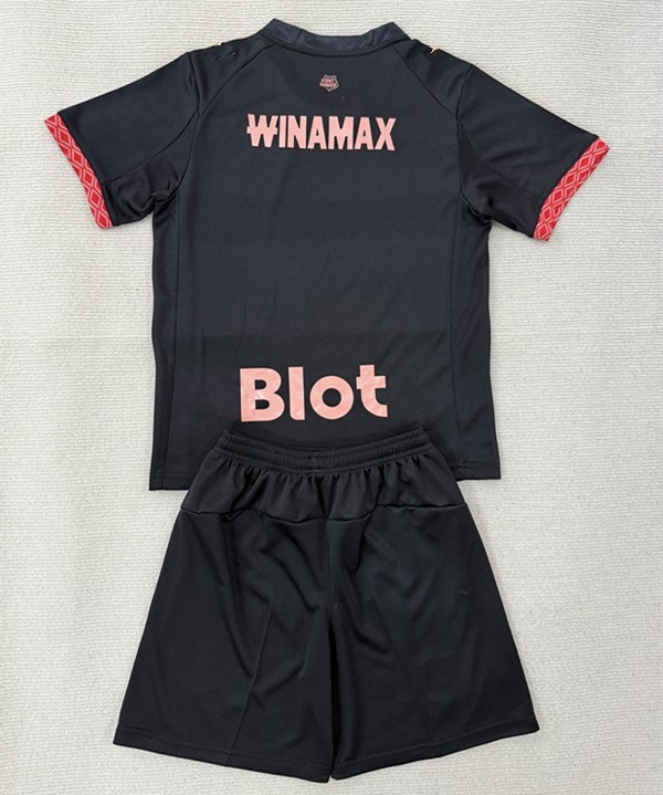 2025-2026 Stade Rennais 2nd Away Black Kids/Youth Soccer Uniform-AY