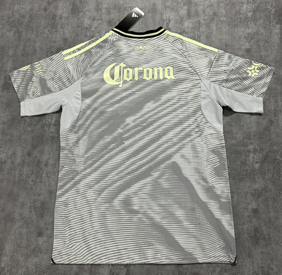 (S-4XL) 2025-2026 Club America 2nd Away Grey Thailand Soccer Jersey AAA-4506
