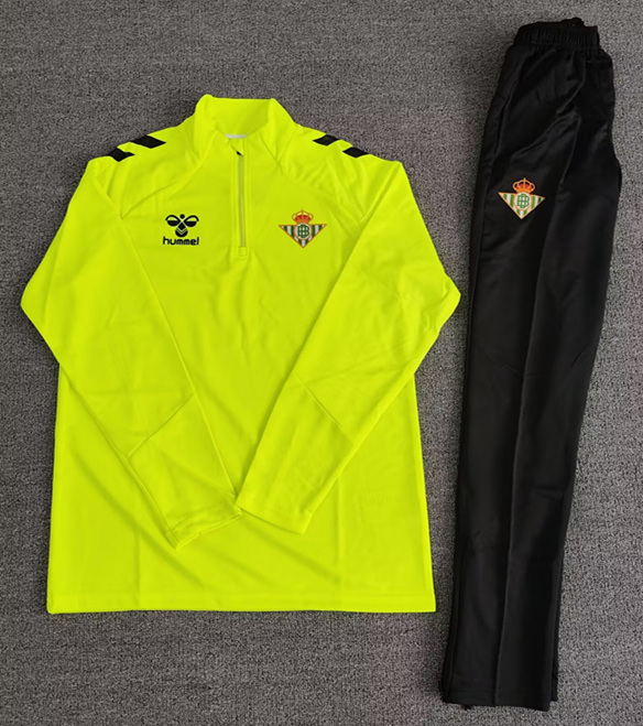 2025-2026 Real Betis Fluorescent Green Thailand Soccer Tracksuit-4692