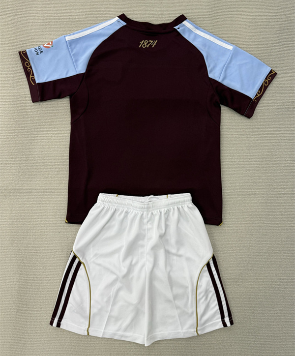 2025-2026 Aston Villa Home Red&Blue Soccer Uniform-AY