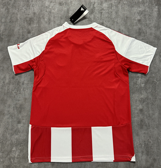 (S-4XL) 2025-2026 Olympiacos F.C. Home Red&White Thailand Soccer Jersey AAA-4506
