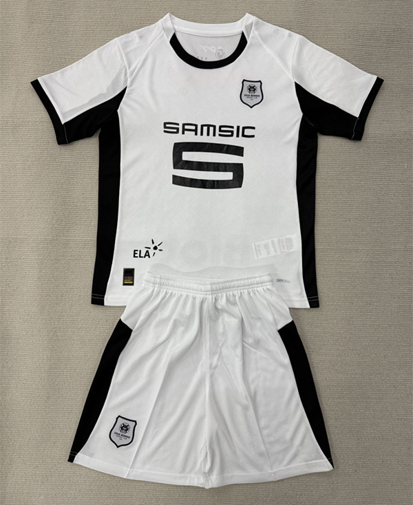2025-2026 Stade Rennais Away White Soccer Uniform-AY