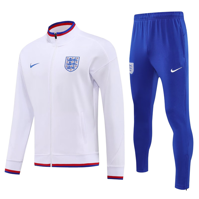 2025-2026 England White Soccer Thailand Jacket Uniform-4627