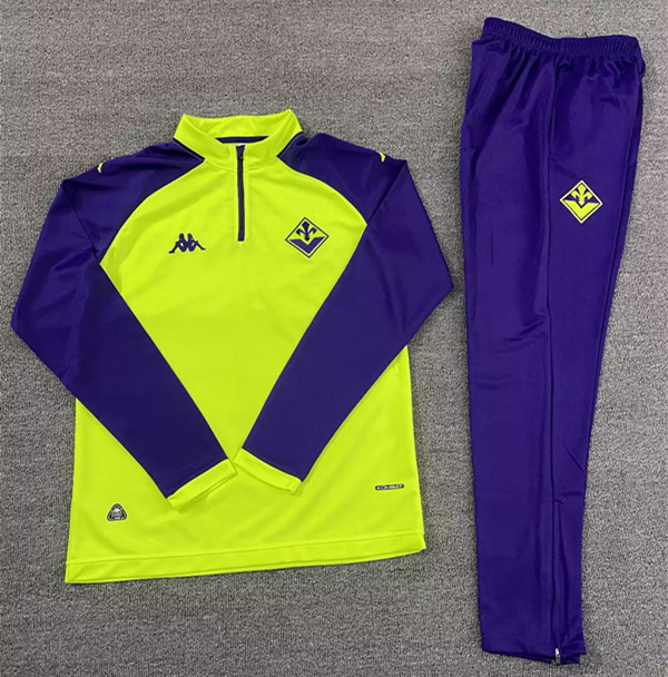 2025-2026 Fiorentina Fluorescent Green Thailand Soccer Tracksuit Uniform-4692