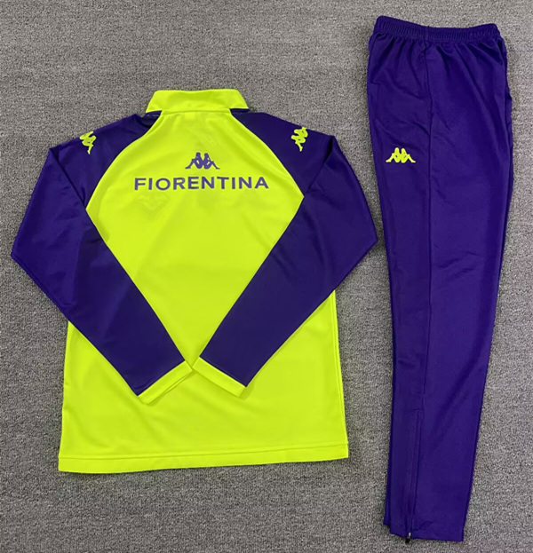 2025-2026 Fiorentina Fluorescent Green Thailand Soccer Tracksuit Uniform-4692