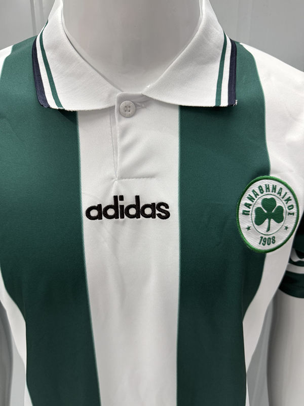 Retro Version 1996-1997 Panathinaikos F.C. Home Green&White Thailand Soccer Jersey AAA-503