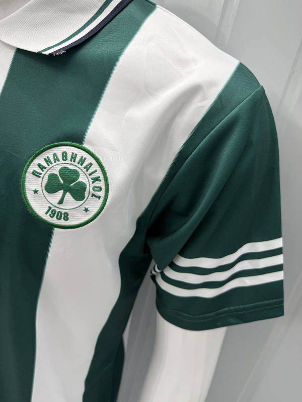 Retro Version 1996-1997 Panathinaikos F.C. Home Green&White Thailand Soccer Jersey AAA-503