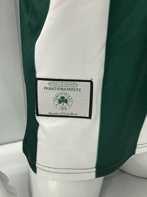 Retro Version 1996-1997 Panathinaikos F.C. Home Green&White Thailand Soccer Jersey AAA-503