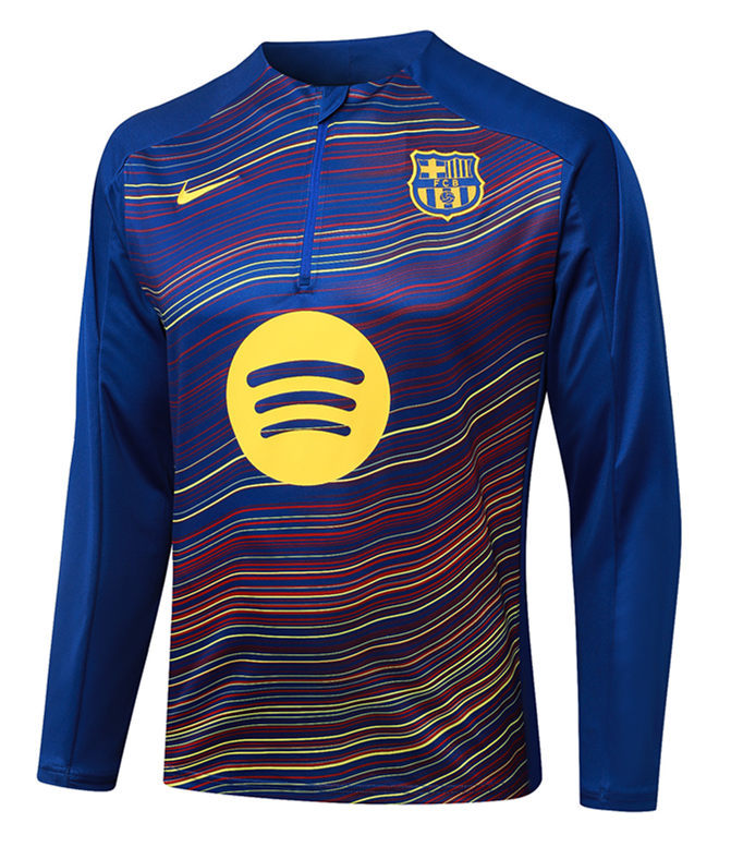 2025-2026 Barcelona Color Blue Thailand Soccer Tracksuit-815