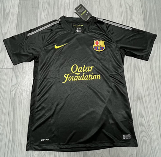 Retro Version 2011-2012 Barcelona Away Black Thailand Soccer Jersey AAA-5404