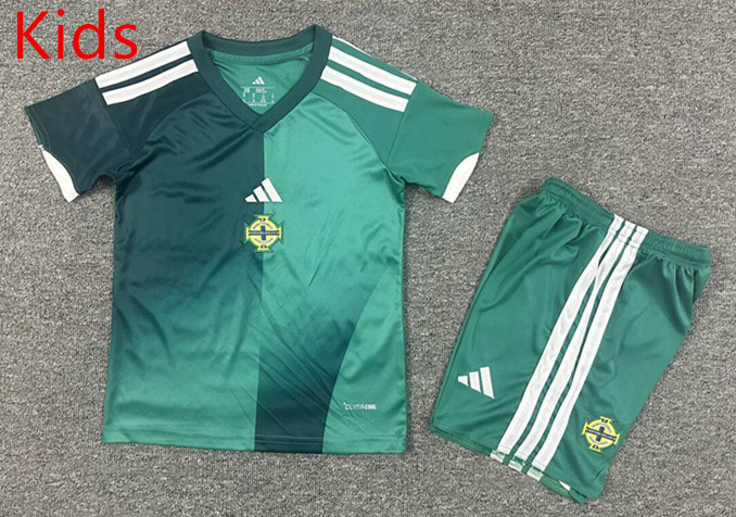 2025-2026 Northern Ireland Home Green Kids/Youth Soccer Uniform-7809