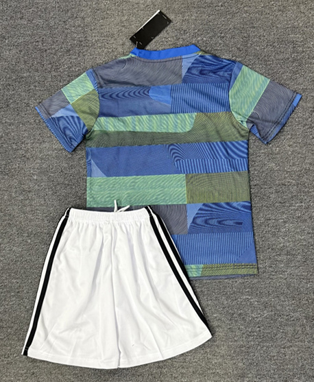 2025-2026 Special Version Real Madrid Blue Kids/Youth Soccer Uniform-4247