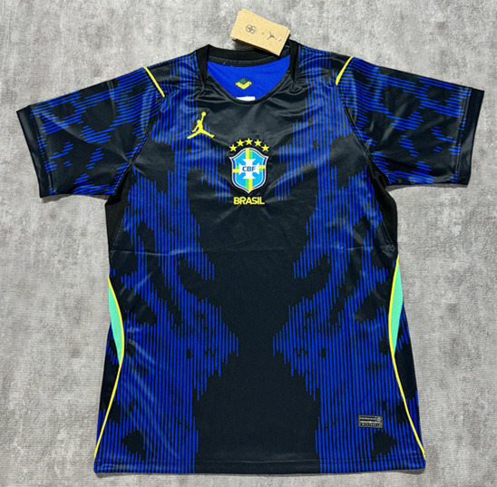 (S-4XL) 2026-2027 Brazil Away Blue&Black Thailand Soccer Jersey AAA-4506