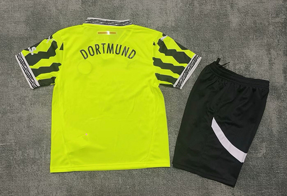 2025-2026 Borussia Dortmund Fluorescent green Kids/Youth Soccer Unifrom