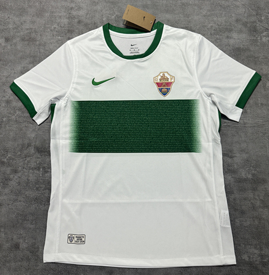 (S-4XL) 2025-2026 Elche CF Home White&Green Thailand Soccer Jersey AAA-4506