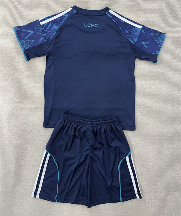 2025-2026 Leicester City Away Blue Kids/Youth Soccer Uniform-AY