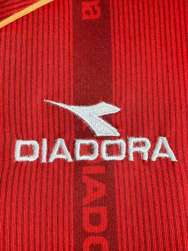 Retro Version 1999-2000 Roma Home Red LS Thailand Soccer Jersey AAA-811