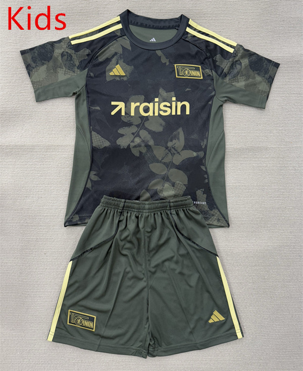 2025-2026 FC Union Berlin Away Green Kids/Youth Soccer Uniform-AY