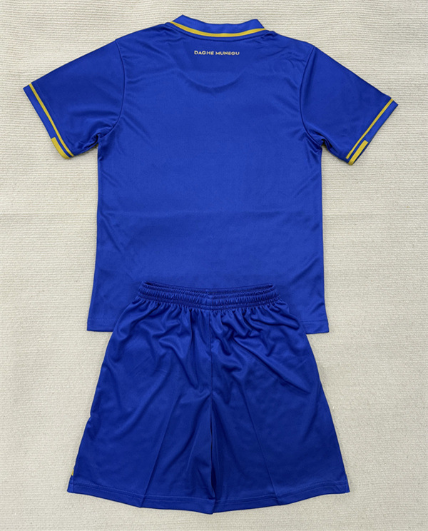 2025-2026 Monaco Away Blue Yellow kids/Youth Soccer Uniform-AY