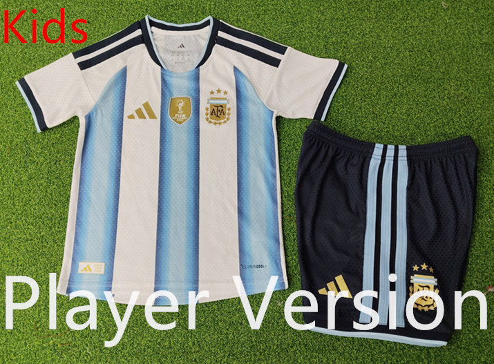 Player Version 2026-2027 Argentina Home Blue&White Kids/Youth Soccer Uniform-9926