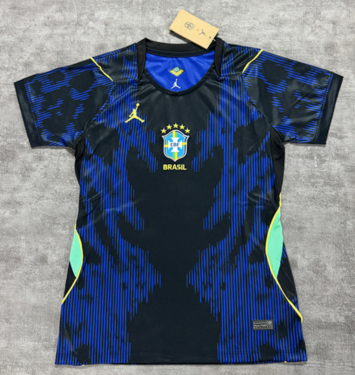2025-2026 Brazil Away Blue Thailand Women Soccer Jersey AAA-4506