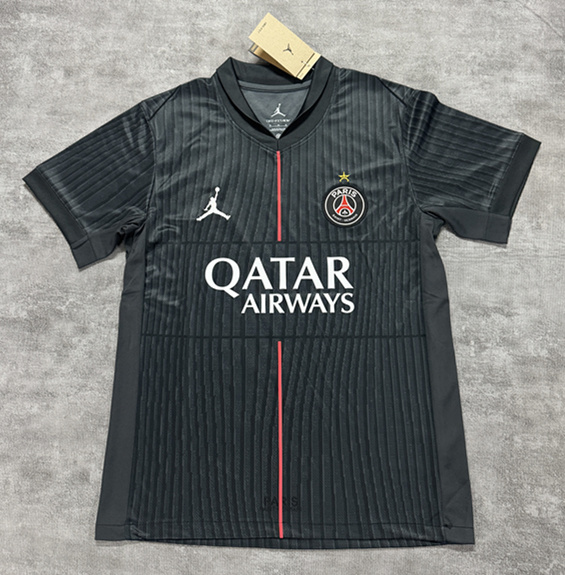 (S-4XL) 2025-2026 Paris 4th Away Black Thailand Soccer Jersey AAA(With Stars)-4506