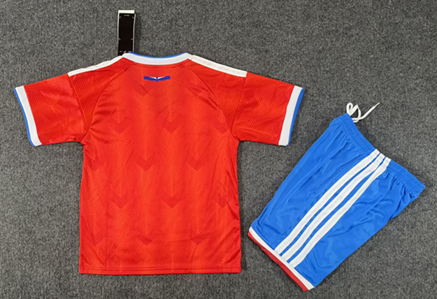 2026 World Cup Chile Home Red Kids/Youth Soccer Uniform-6748