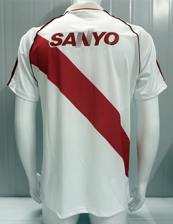 Retro Version 1992-1994 River Plate Home White Thailand Soccer Jersey AAA-3932