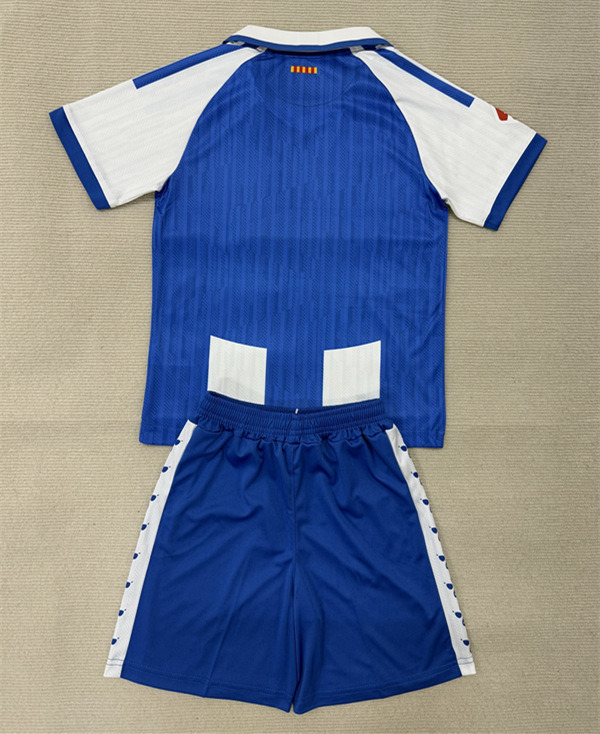 2025-2026 RCD Espanyol Home Blue&White Kids/Youth Soccer Uniform-AY