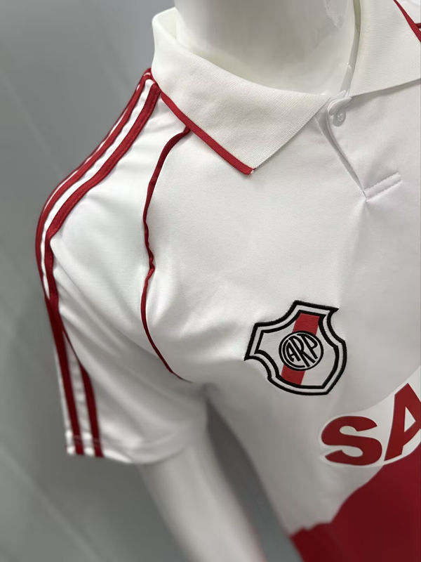 Retro Version 1992-1994 River Plate Home White Thailand Soccer Jersey AAA-3932