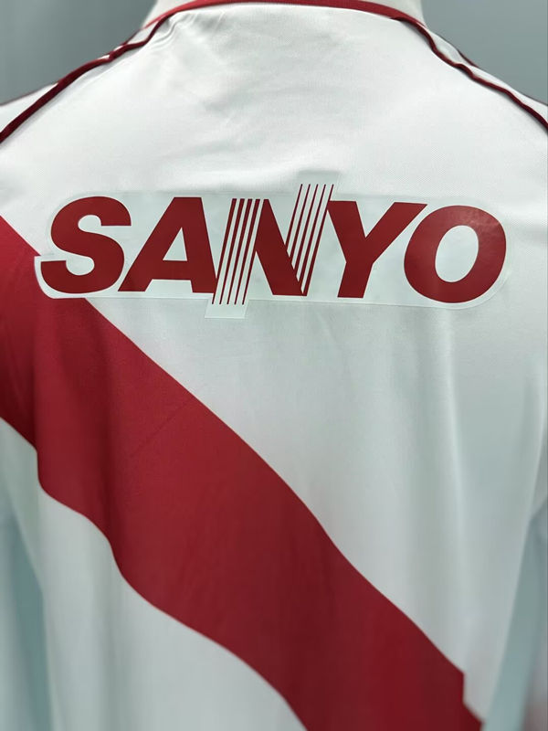 Retro Version 1992-1994 River Plate Home White Thailand Soccer Jersey AAA-3932