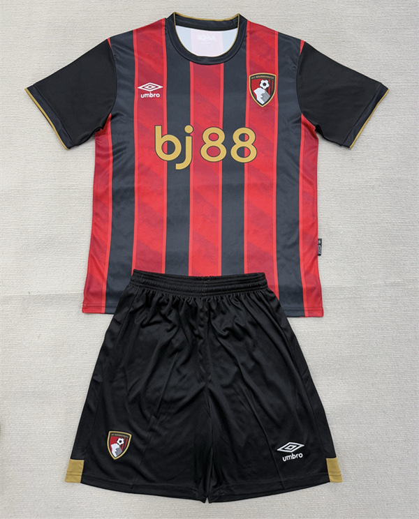 2025-2026 AFC Bournemouth Home Black&Red Soccer Uniform-AY
