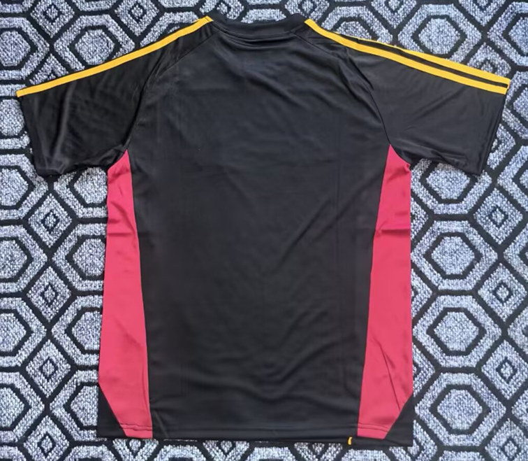 (S-4XL) 2025-2026 Roma Black Training Soccer Jersey AAA-403