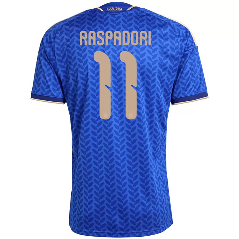 (S-4XL) 2026 World Cup Italy Home Blue RASPADORI #11 Thailand Soccer Jersey AAA