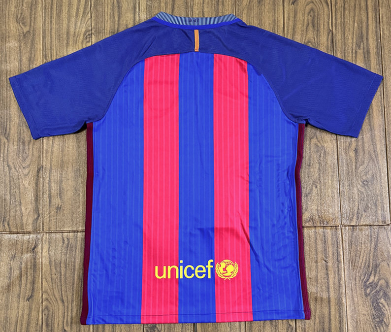 Retro Version 2016-2017 Barcelona Home Blue&Red Thailand Soccer Jersey AAA-SL