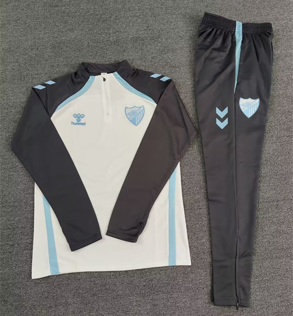 2025-2026 Málaga CF White Soccer Tracksuit Uniform-4692