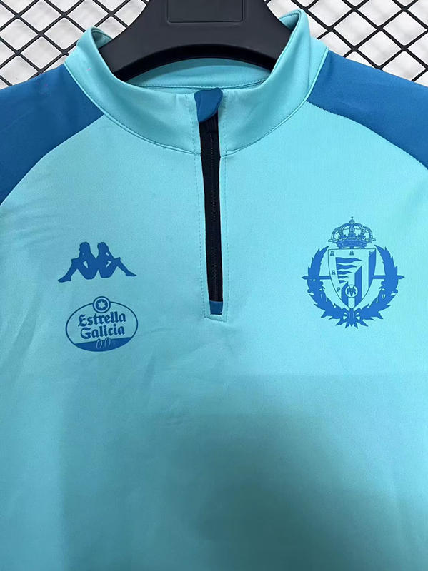 2025-2026 Real Valladolid Light Blue Thailand Soccer Tracksuit Top-2044
