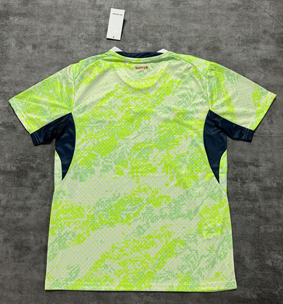 (S-4XL) 2026 Switzerland Away (Embroidered) Green Thailand Soccer Jersey AAA-4506