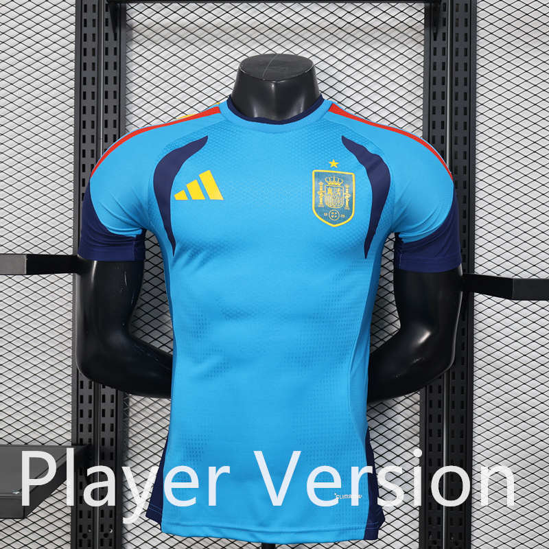 Player Version 2026-2027 Spain Blue Thailand Soccer Training Jersey AAA-888