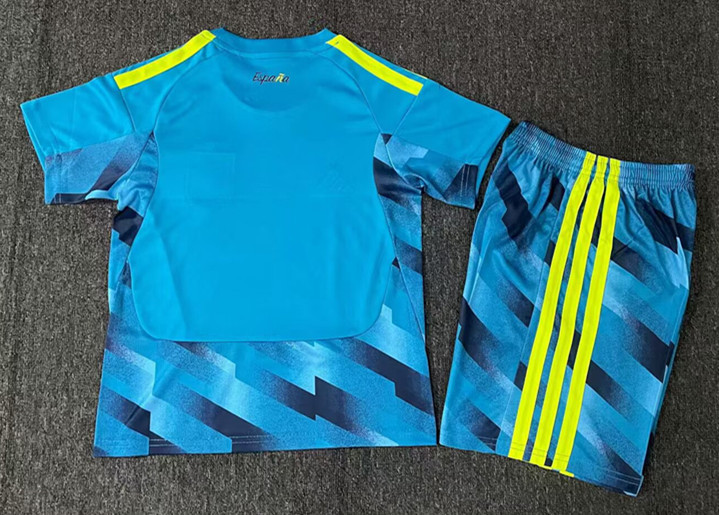 2026 World Cup Spain Goalkeeper Blue Kids/Youth Soccer Uniform-2483