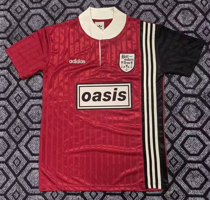(S-4XL) Retro 1996 ADIDAS X OASIS Red Jersey AAA-7209