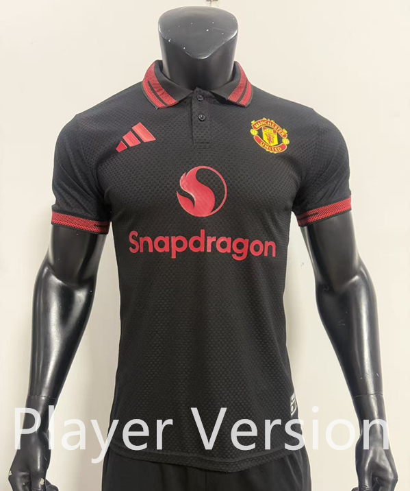 Player Version 2025-2026 Special Version Manchester United Black Soccer Jersey-SJ