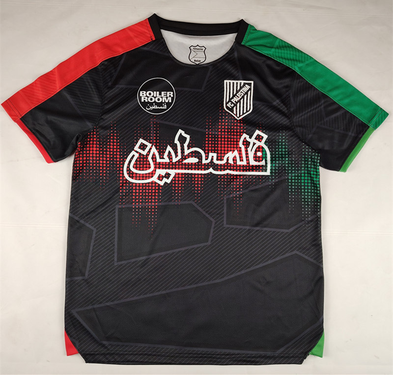 (S-4XL) 2025-2026 Boeing Arabic Palestine Black Thailand Soccer Jersey AAA-2038