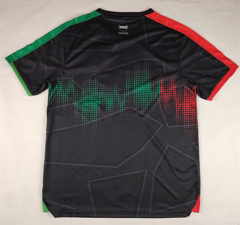 (S-4XL) 2025-2026 Boeing Arabic Palestine Black Thailand Soccer Jersey AAA-2038