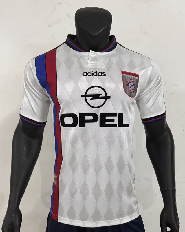 Retro Version 1997-1998 Bayern München Away White Thailand Soccer Jersey AAA-1311