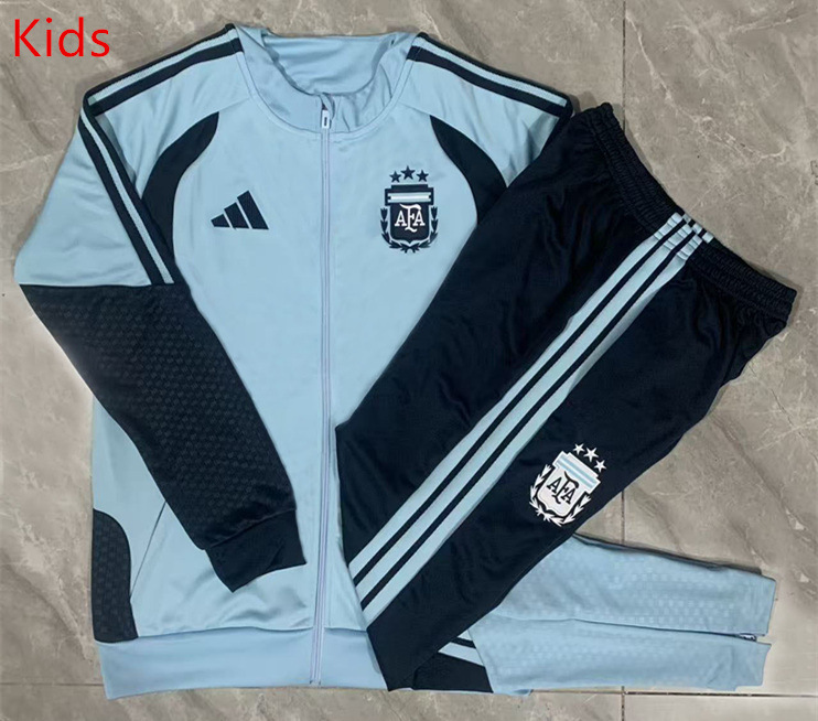 2026-2027 Argentina Sky Blue Kids/Youth Soccer Jacket Uniform-815