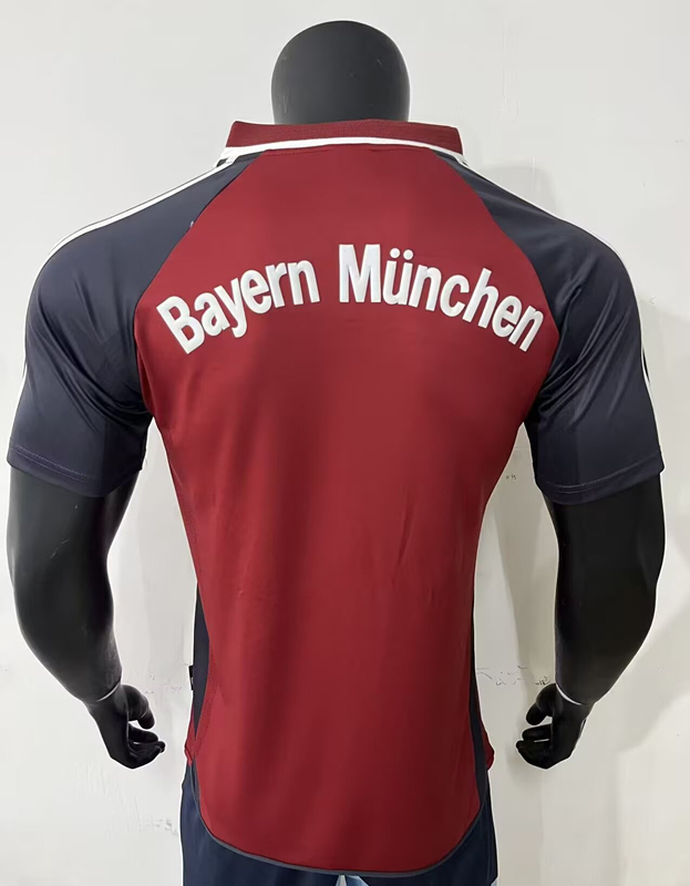 Retro Version 2001-2002 Bayern München Home Red Thailand Soccer Jersey AAA-1311