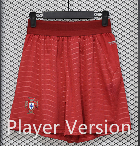 (S-3XL) Player Version 26-27 Portugal Red Thailand Soccer Shorts-888