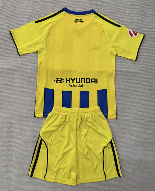 2025-2026 Real Oviedo Away Yellow&Blue Kids/Youth Soccer Uniform-AY