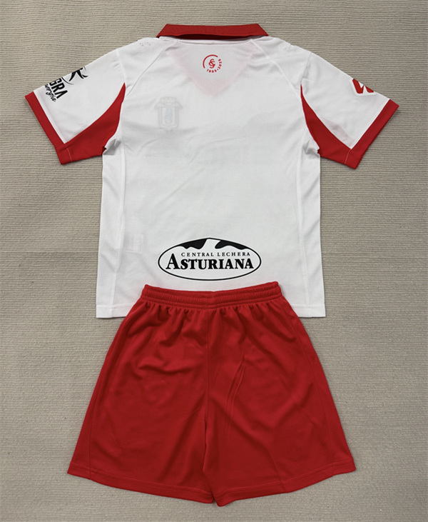 2025-2026 Sporting de Gijón 2nd Away White Soccer Uniform-AY